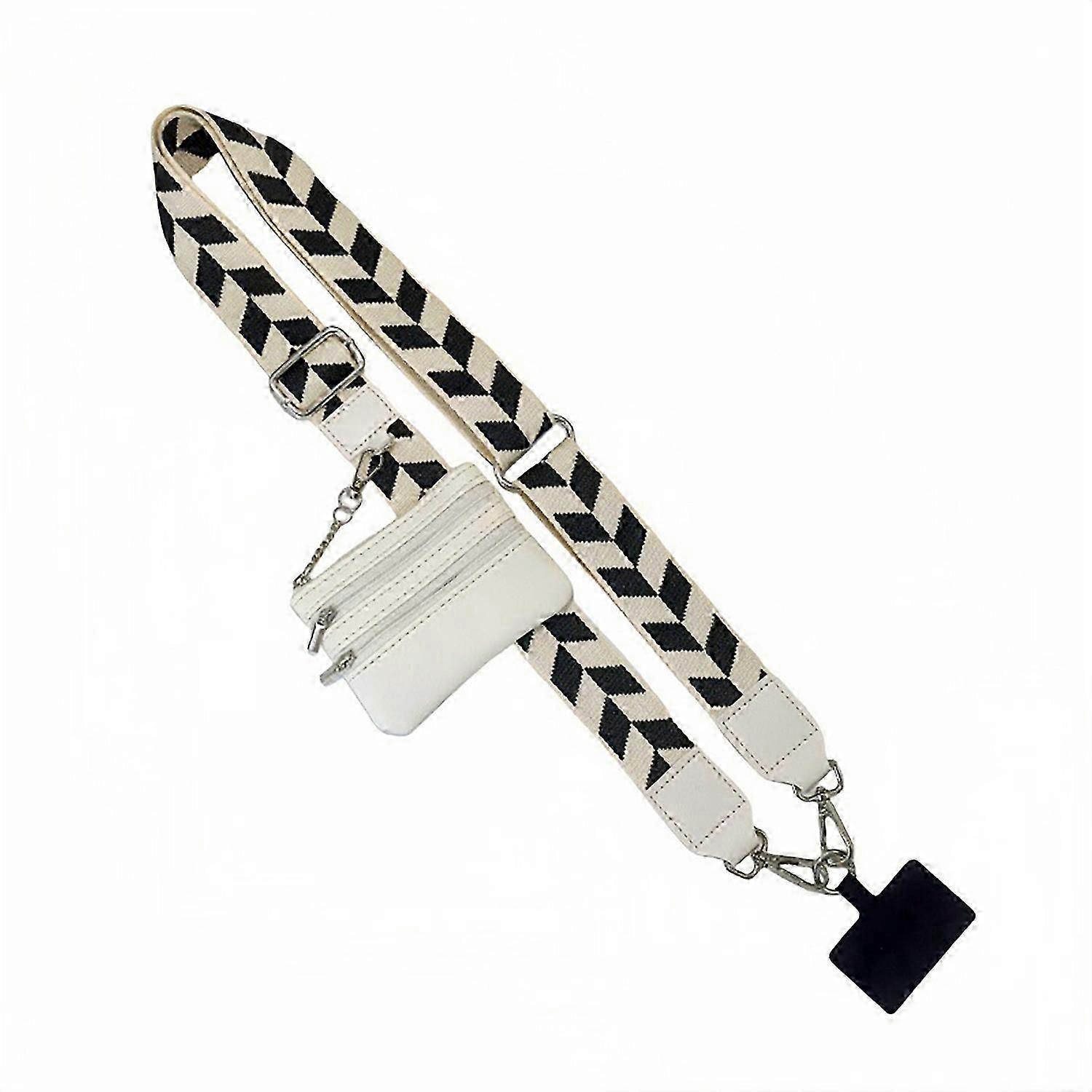 Pasek na telefon z zapinanym na zamek etui Regulowana konstrukcja Odporny na zużycie portfel o szerokim zastosowaniu Crossbody Beżowy