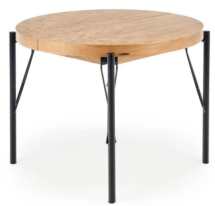 Stół nowoczesny rozkładany dąb naturalny + czarny B6-E91