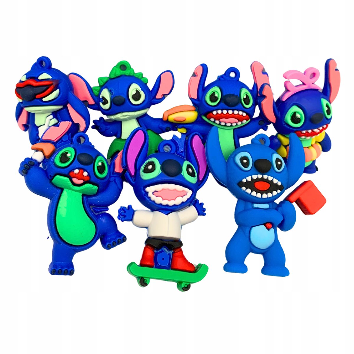 Zestaw Figurek Gumowych Figurki Stich Lilo i Stitch Kolorowe 7 sztuk