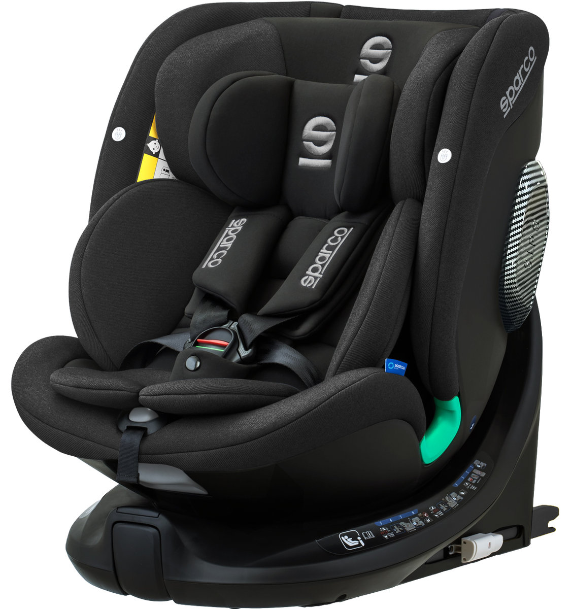 FOTELIK SAMOCHODOWY OBROTOWY 360° SPARCO SK7000I BLACK 0-36 KG / 40-150 CM