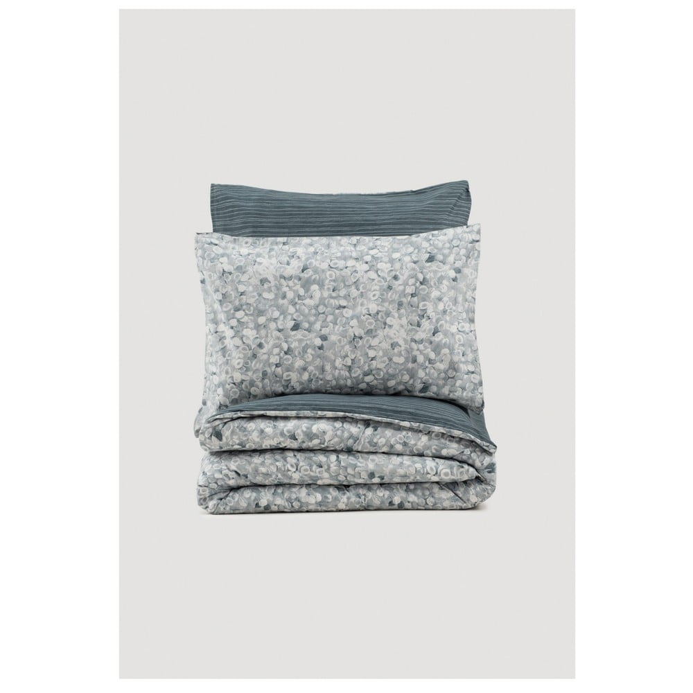 Biało-szara pościel dwuosobowa z bawełny renforcé 260x220 cm Molly – Mijolnir