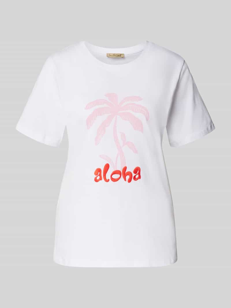 T-shirt z wyhaftowanym motywem