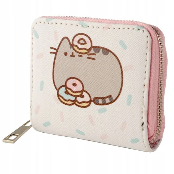 Kot Pusheen Portfel Na Zamek Donut Kremowo Różowy