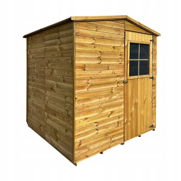 Domek narzędziowy jednodrzwiowy 207x182,5x180 cm drewniana narzędziownia