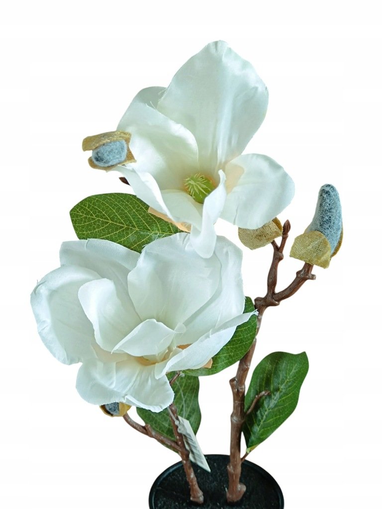 Magnolia biała w donicy sztuczna 35cm