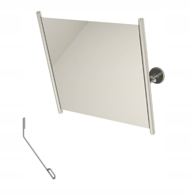 Lustro uchylne z rączką boczna rama 60x60cm MAT