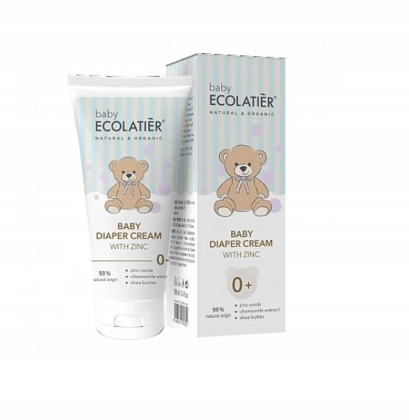 ECOLATIER Krem na pieluchy dla niemowląt z cynkiem 100 ml
