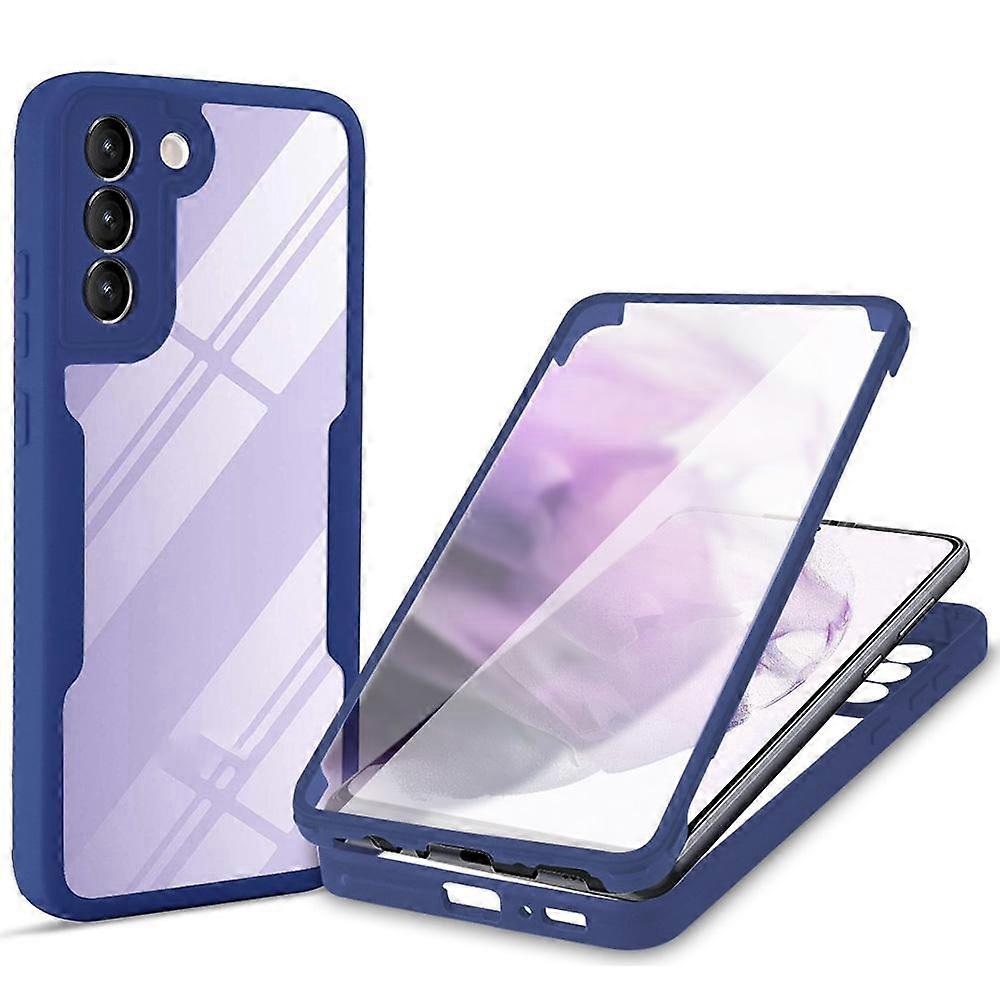 Akryl + TPU 360 stopni Pełne pokrycie Etui na telefon Niebieski For Samsung Galaxy S21+ 5G