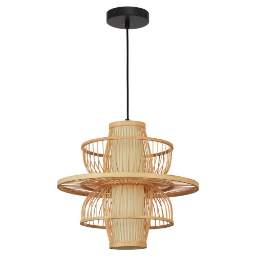 Rattanowa lampa wisząca Astra naturalna 1xE27