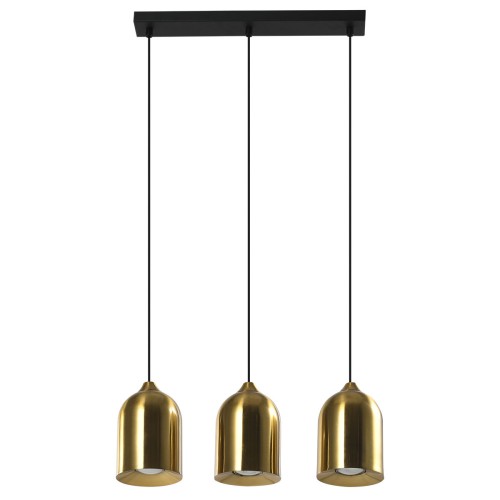 Metalowa lampa wisząca Nilo złota 3xGU10