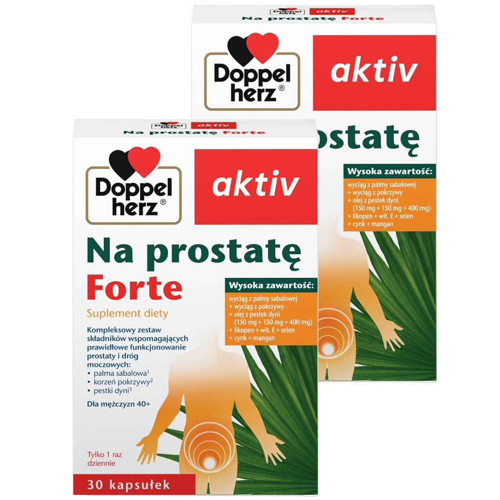 Zestaw Doppelherz aktiv Na prostatę Forte, 2 x 30 kapsułek