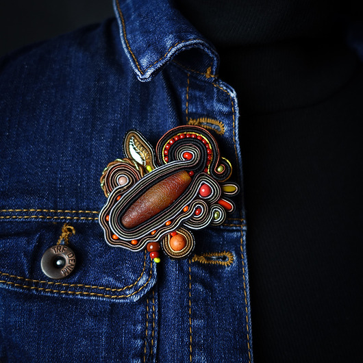 Autumn Garden- broszka soutache