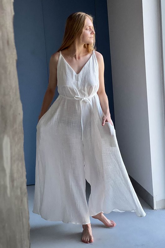 Kombinezon oversize lniany muslin