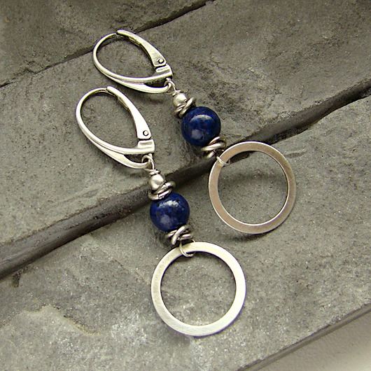 Kolczyki lapis z kołem