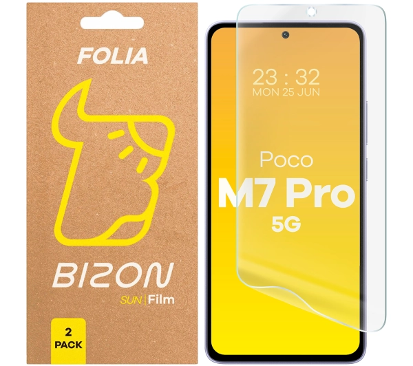 Bizon Folia matowa Glass Film Sun do Xiaomi Poco M7 Pro 5G, 2 sztuki