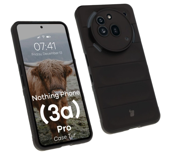 Bizon Pancerne etui Case Tur do Nothing Phone (3a) Pro, czarne