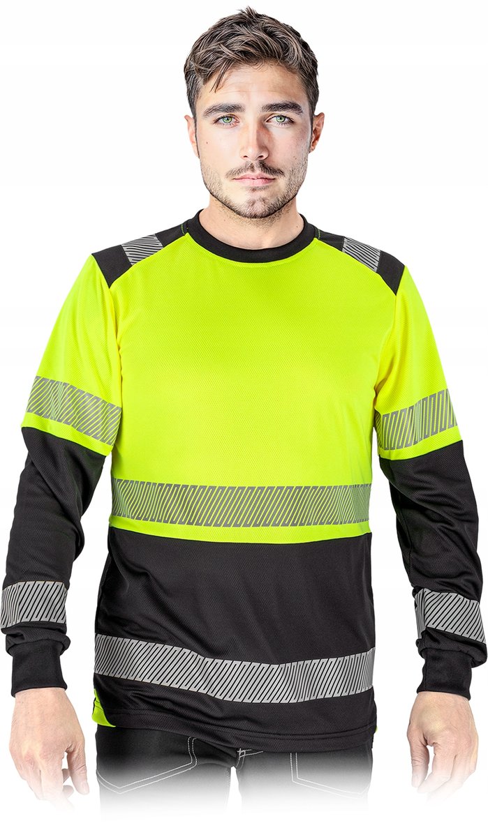 Koszulka ostrzegawcza z siateczki, długi rękaw Reis IGUANA YB r. 2XL