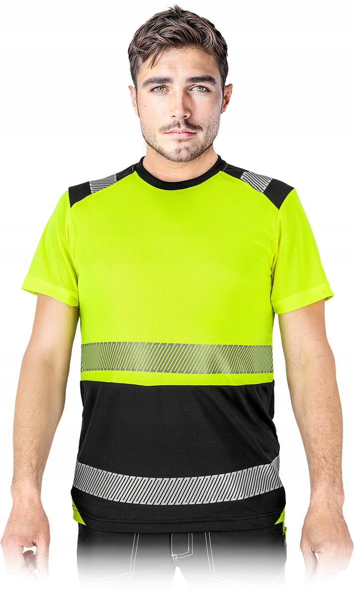 Koszulka t-shirt ostrzegawcza z siateczki Reis IGUANA TS YB r. S