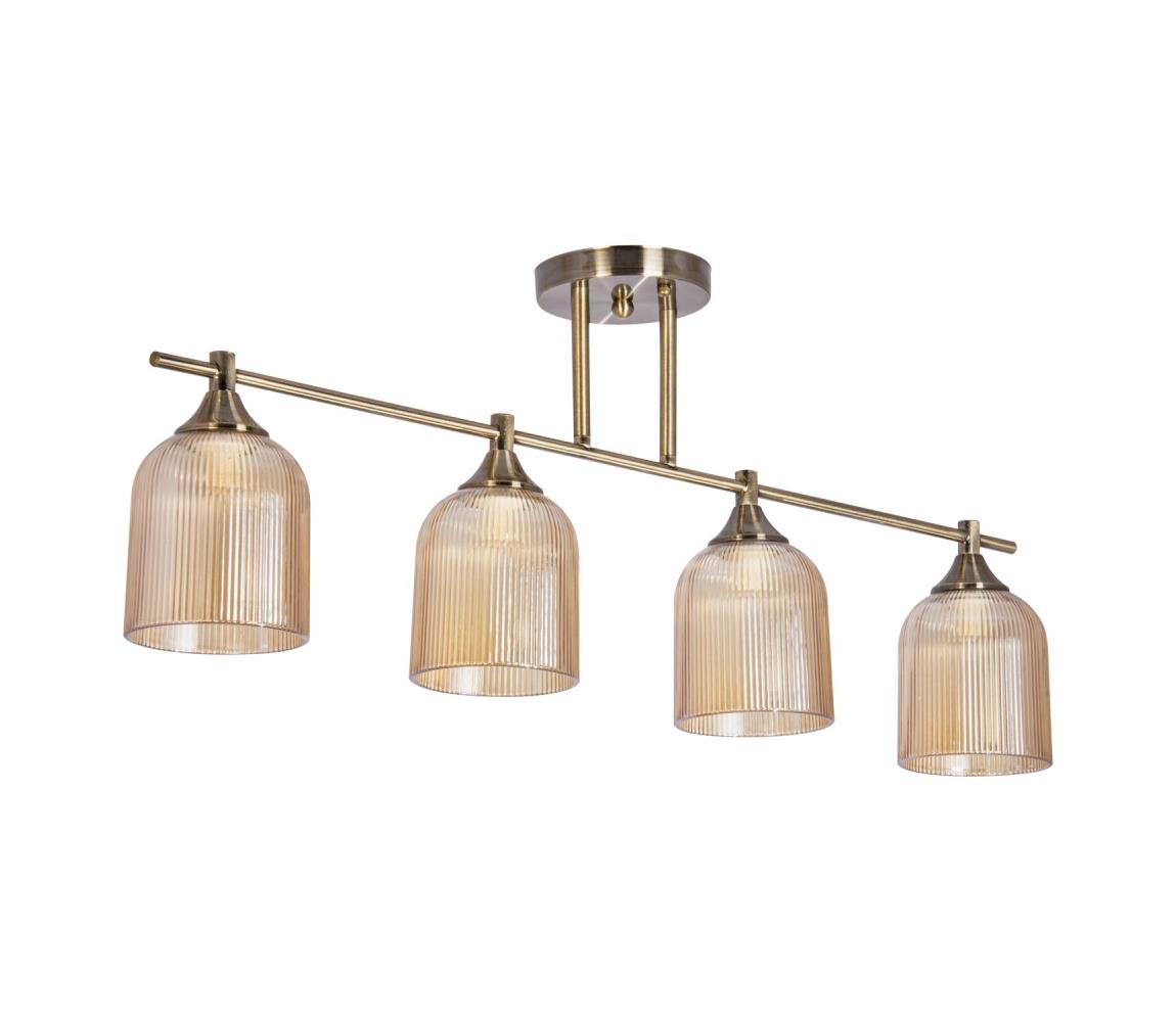 Żyrandol na drążku 4xE14/60W/230V mosiądz