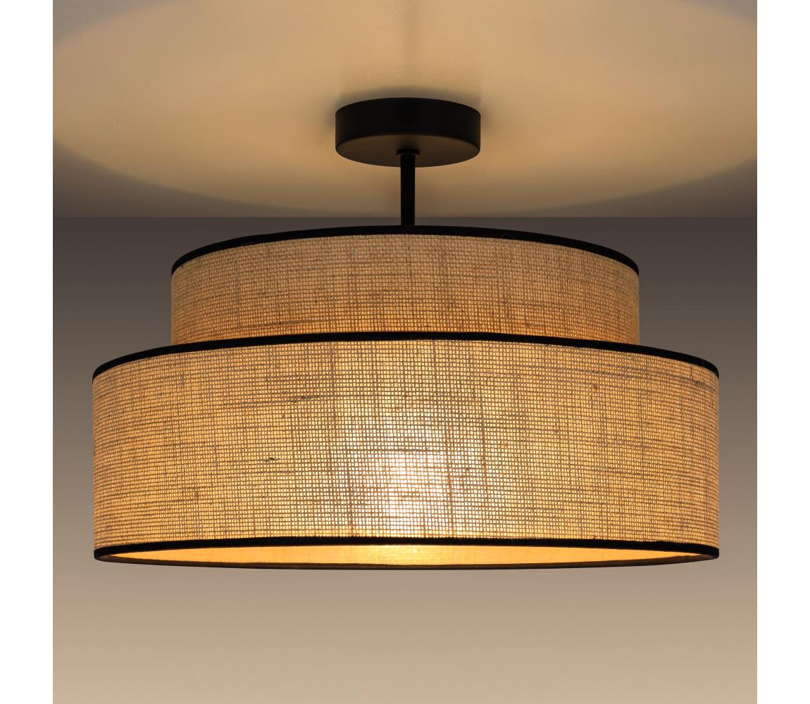 Żyrandol natynkowy BOHO 1xE27/60W/230V beżowy