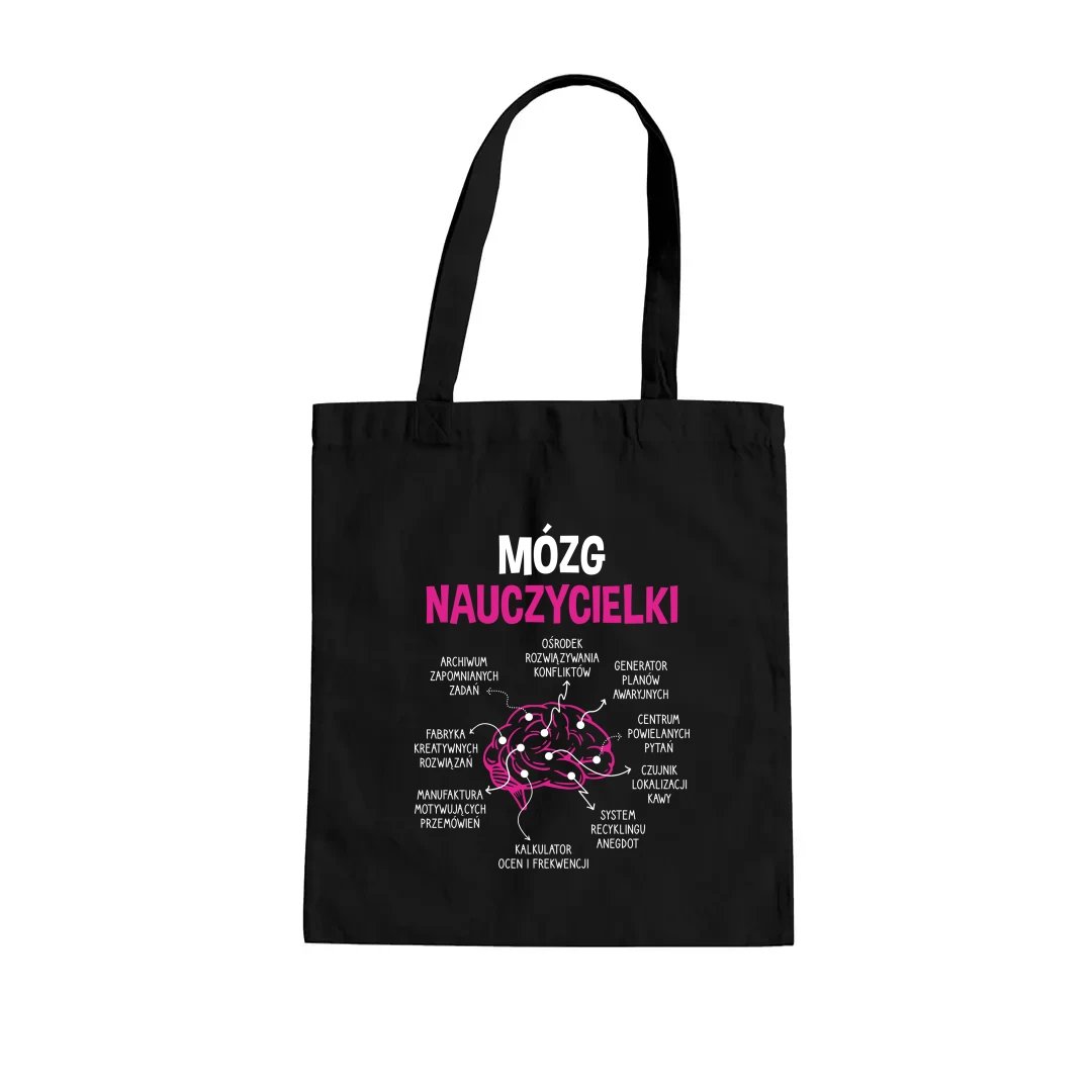Mózg nauczycielki - torba na prezent dla nauczycielki