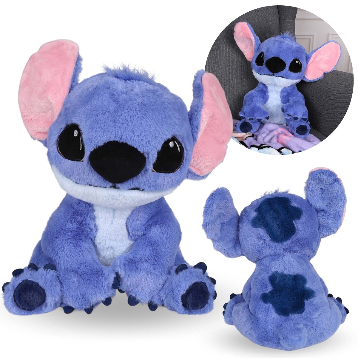 DISNEY Stitch DUŻA Pluszowa maskotka, niebieska przytulanka, miś dla dzieci 30 cm