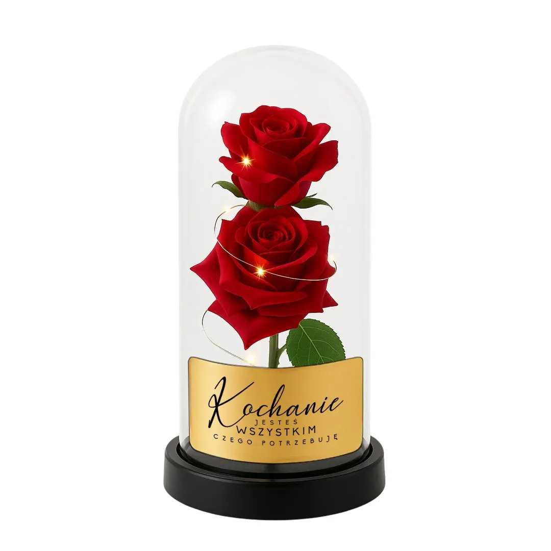 Kochanie, jesteś wszystkim czego potrzebuję - wieczna róża prezent dla żony dziewczyny Walentynki rocznica