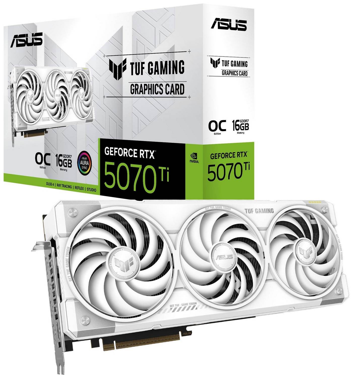 ASUS GeForce RTX 5070 Ti TUF GAMING WHITE OC 16GB DLSS 4 TUF-RTX5070TI-O16G-WHITE-GAMING