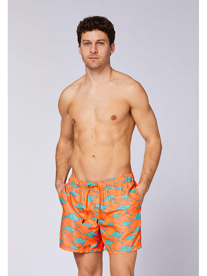 Chiemsee Szorty kąpielowe w kolorze pomarańczowym