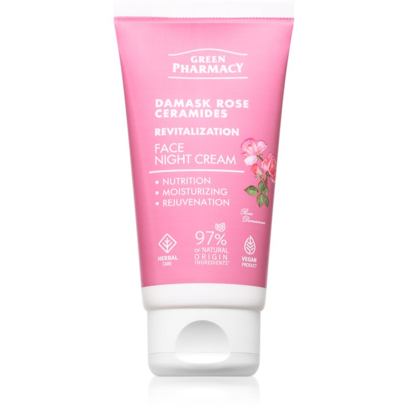 Green Pharmacy Damask Rose & Ceramides Night Face Cream nocny krem do twarzy 50 ml