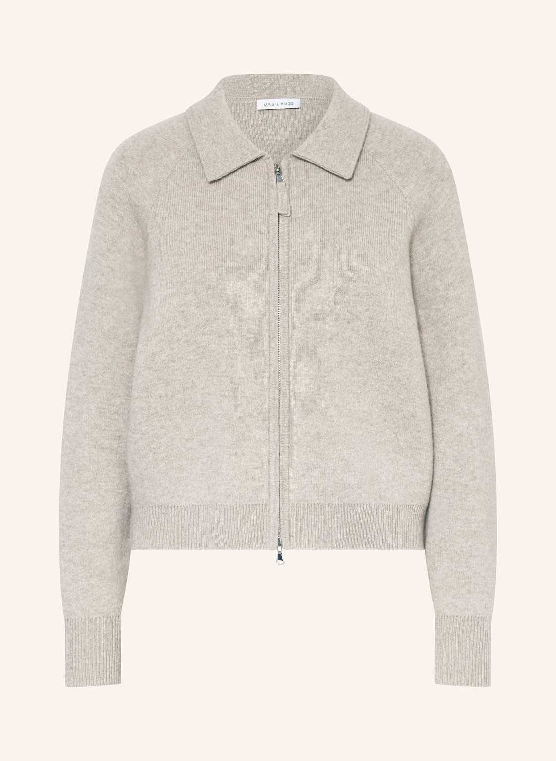 Mrs & Hugs Kardigan Z Dodatkiem Kaszmiru beige