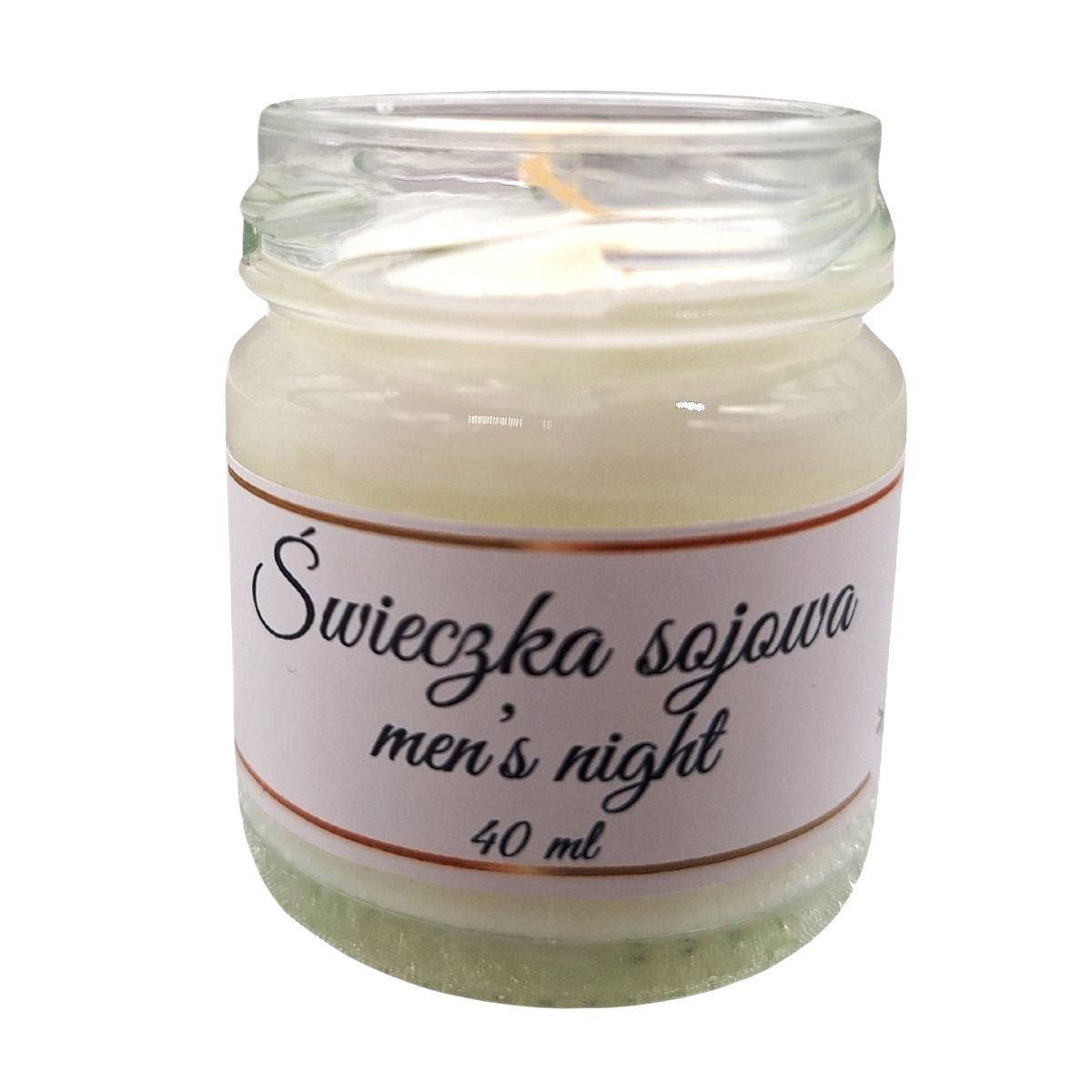 Świeczka Sojowa dla Mężczyzn MEN’S NIGHT – 40 ml, Ręcznie Robiona