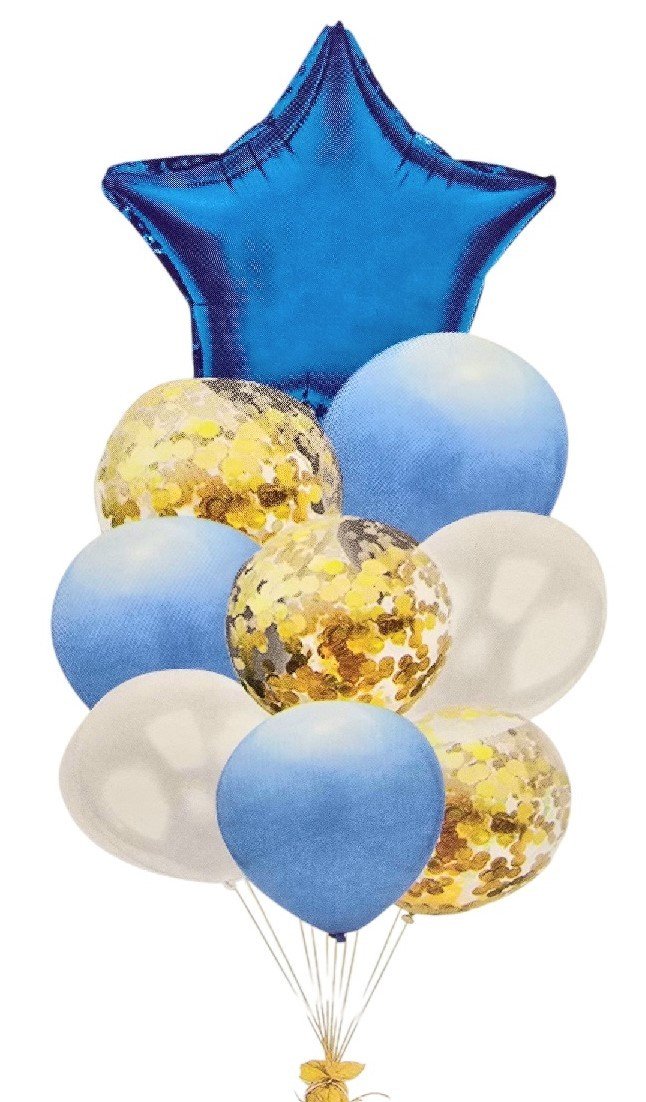 BALONY NA URODZINY ZESTAW BALONÓW MIX 9SZT ŚLUB PARTY