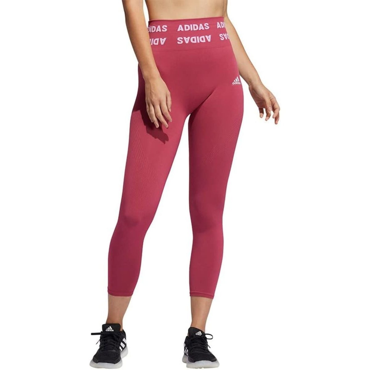 Legginsy damskie Adidas Aeroknit sportowe różowe-XS