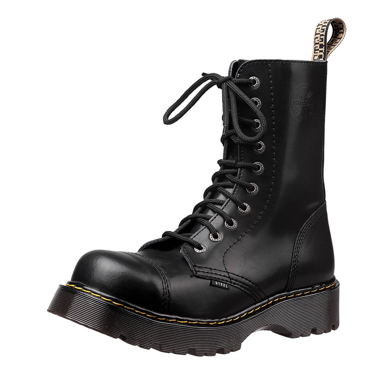glany STEEL - BLACK (10 dziurek) -40