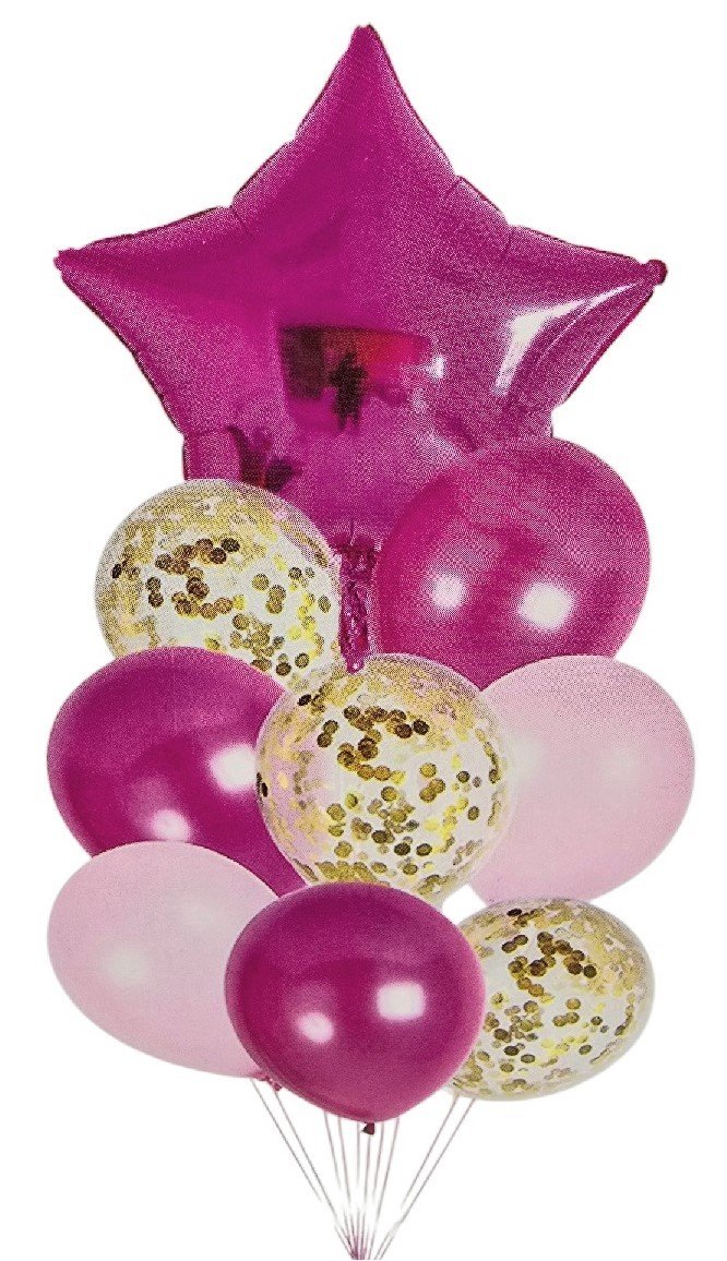 BALONY NA URODZINY ZESTAW BALONÓW MIX 9SZT ŚLUB PARTY