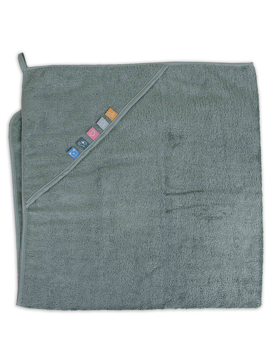 Niemowlęcy ręcznik 100x100 ciemnoszary Ceba Baby