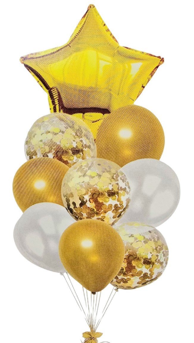 BALONY NA URODZINY ZESTAW BALONÓW MIX 9SZT ŚLUB PARTY