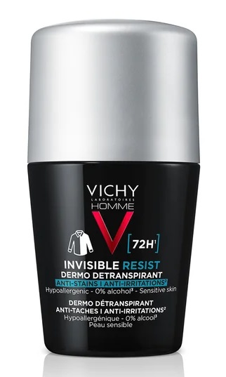 Vichy Invisible Resist 72H Antyperspirant w Kulce Przeciw Śladom na Ubraniach 50ml