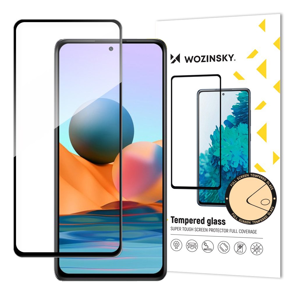 Szkło hartowane na cały ekran z ramką Xiaomi Redmi Note 12 Pro+ / Pro / 5G / 10 Pro / 12T / 12 T Pro / Mi 11i / Mi 11T / Mi 11T WOZINSKY