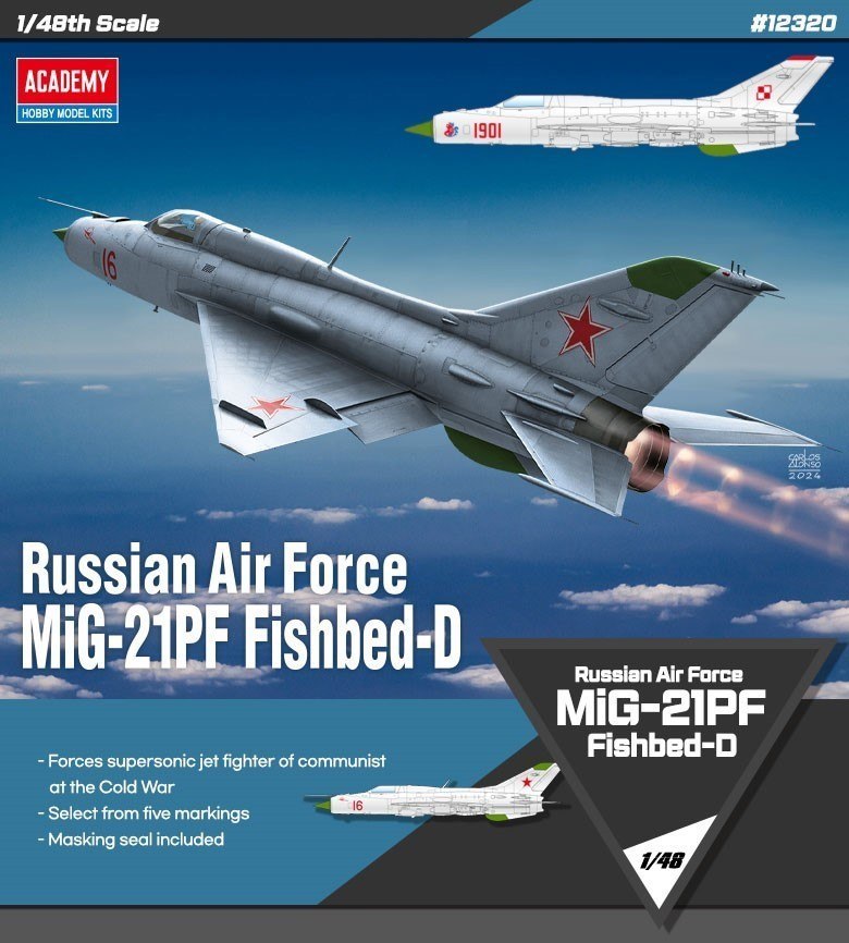 Model plastikowy MiG-21PF Polskie Malowanie 1/48 Academy