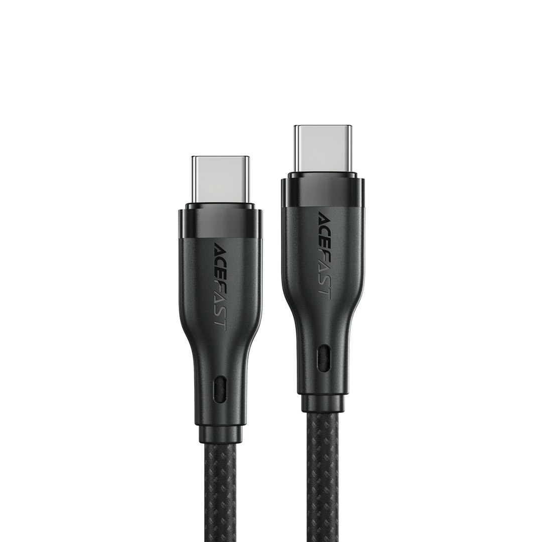 Kabel przewód elastyczny w oplocie USB-C - USB-C 60W 3A 1.2m - czarny ACEFAST