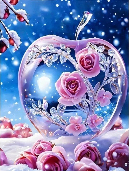 Diamentowa mozaika - Szklane jabłko Norimpex