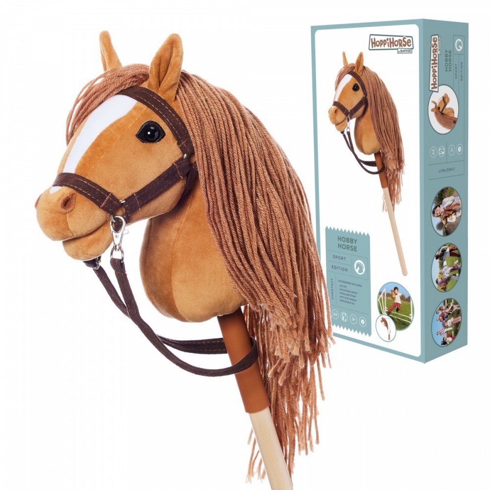 Koń na kiju Hobby Horse HOPPIHORSE A4 Chestnut - brąz, maść kasztanowata Tootiny