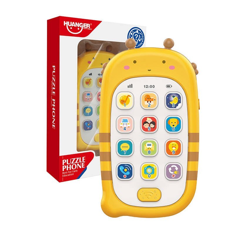 Zabawkowy telefon z funkcją nagrywania Huanger HE0536 (żółty) Huanger