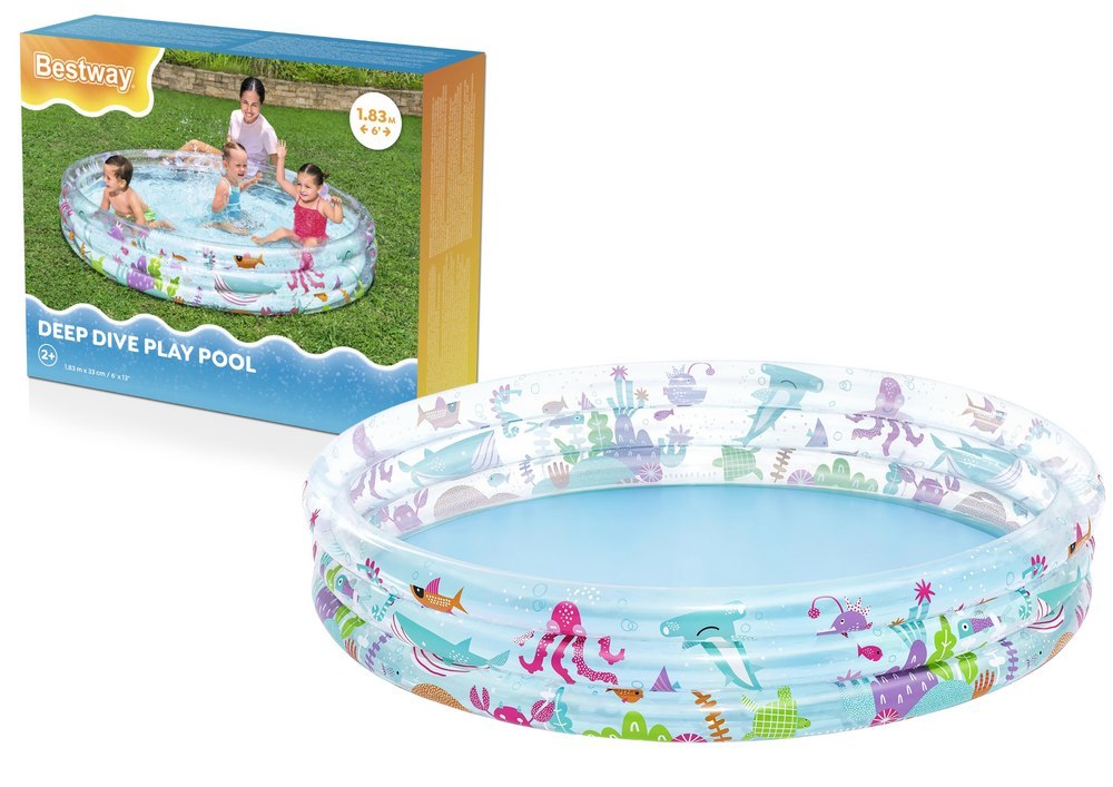 Bestway 51005 Dmuchany Basen Morski Świat 183 x 33 cm 