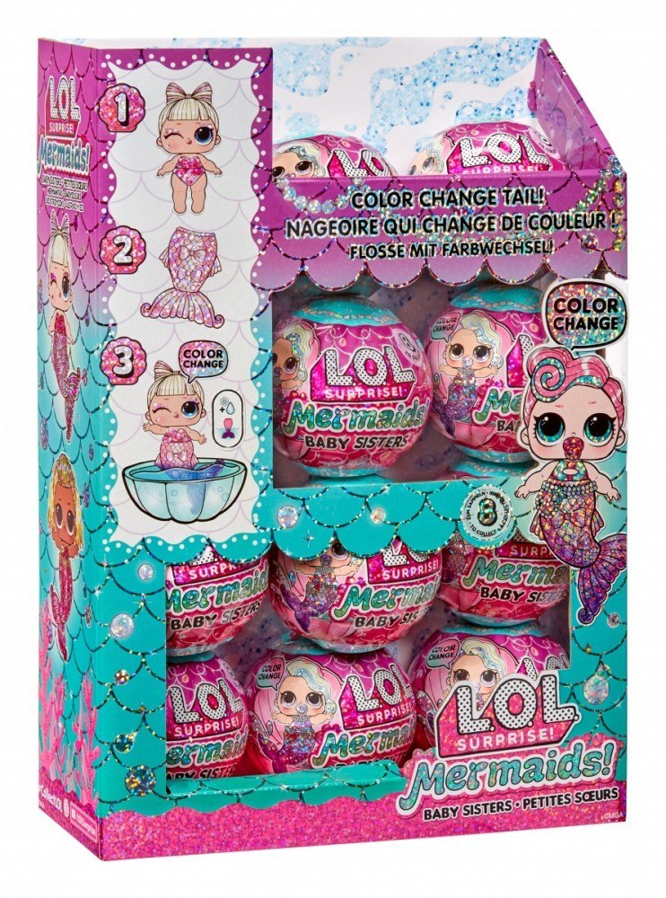 Lalka L.O.L. Surprise Mermaids Baby Sisters display 12 sztuk MGA