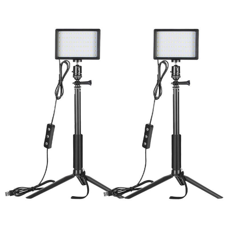 Zestaw studyjny Neewer ZC-10S dwie lampy LED + filtry + statywy Neewer