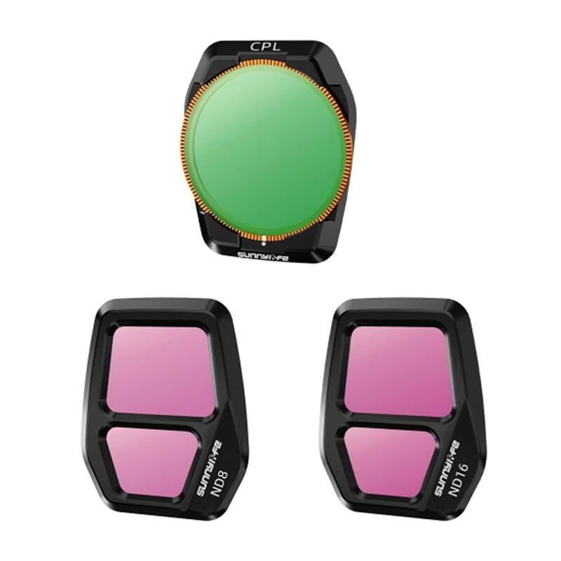 Regulowany filtr obiektywu Sunnylife A3S-FI925CPL, CPL+ND8+ND16 do AIR 3S 3szt Sunnylife