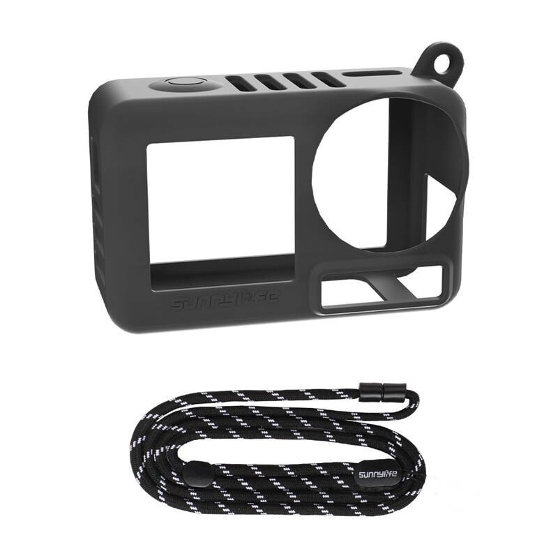 Silikonowe etui z paskiem Sunnylife OA5-BHT885-D do ACTION 5 PRO (czarny) Sunnylife